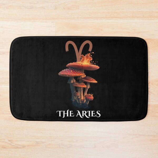 Item preview, Aries Zodiac Mushroom – Celestial Fungi Astrological Art designed and sold by ZubekStudio.