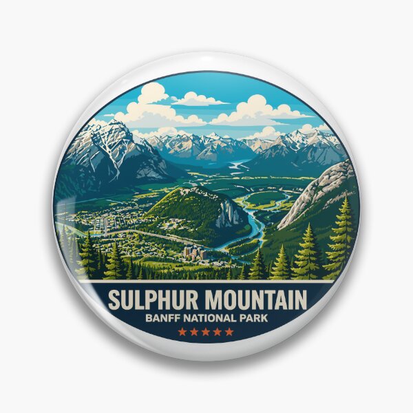 Item preview, Banff National Park Retro Sticker Design designed and sold by Gideon Emmerich.