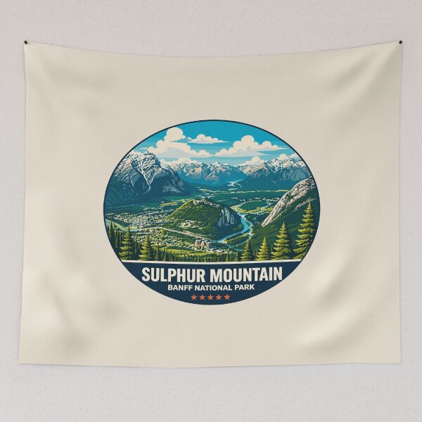Item preview, Banff National Park Retro Sticker Design designed and sold by Gideon Emmerich.