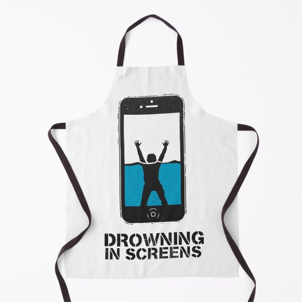 Item preview, Drowning in Screens – Digital Addiction Minimalist Art, Phone Addiction Awareness Design designed and sold by PLUSHIWORLDtm.
