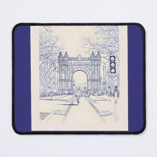 Item preview, Barcelona Spain Arc de Triomf Vintage Line Art Travel Poster designed and sold by Sorcend.