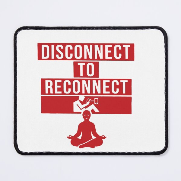 Item preview, Disconnect to Reconnect - Minimalist Digital Detox Red Block Art designed and sold by MiaStyleStudio.
