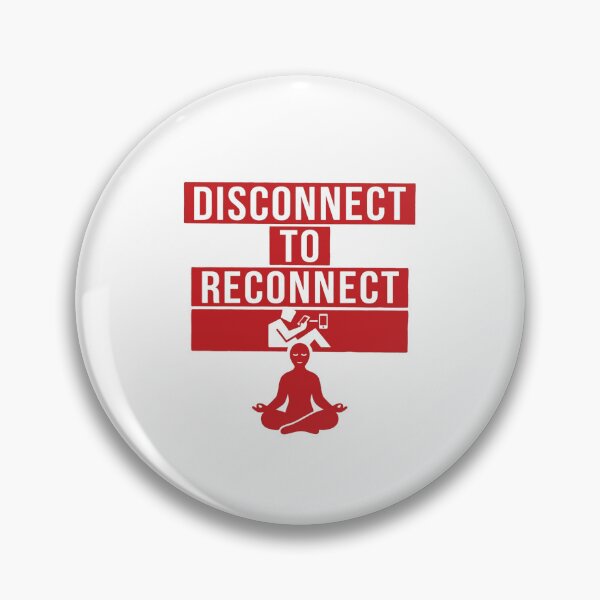Item preview, Disconnect to Reconnect - Minimalist Digital Detox Red Block Art designed and sold by MiaStyleStudio.