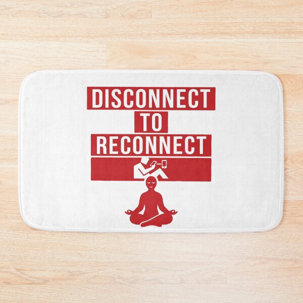 Item preview, Disconnect to Reconnect - Minimalist Digital Detox Red Block Art designed and sold by MiaStyleStudio.