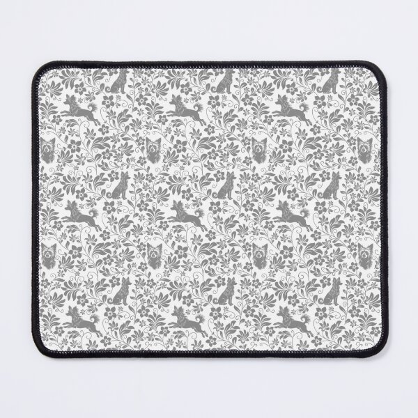 Item preview, Chinese Crested Floral Pattern | Unique Hairless Dog Aesthetic in Grey designed and sold by WildLakePatterns.