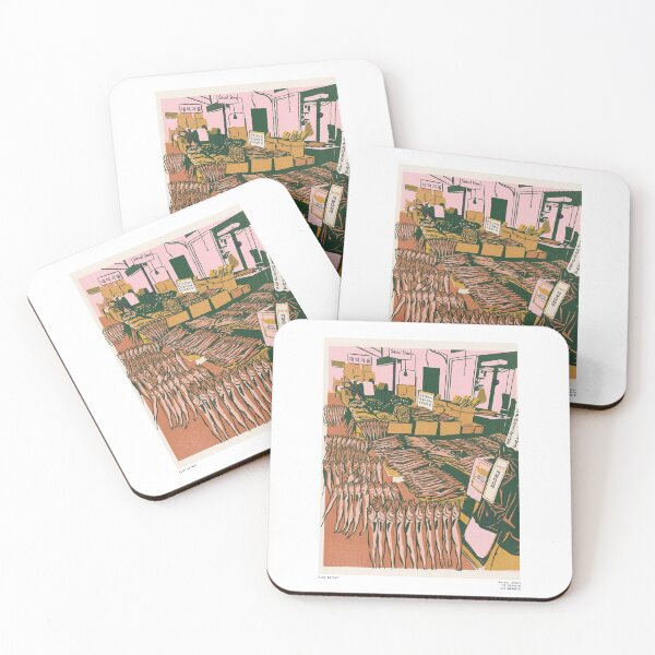 Item preview, Korean food fish market illustration - Travels collection designed and sold by DANE_Projects.