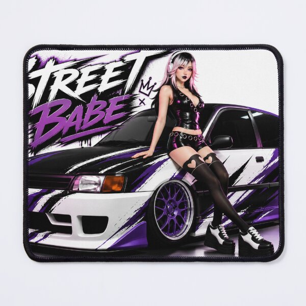 Item preview, Street Babe JDM – Anime Girl with Tuner Hatchback designed and sold by BleedingFrames.