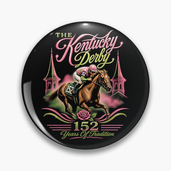 Item preview, Kentucky Derby Horse Racing 152 Years Tradition Pink Rose Vintage  designed and sold by graphixpolash.