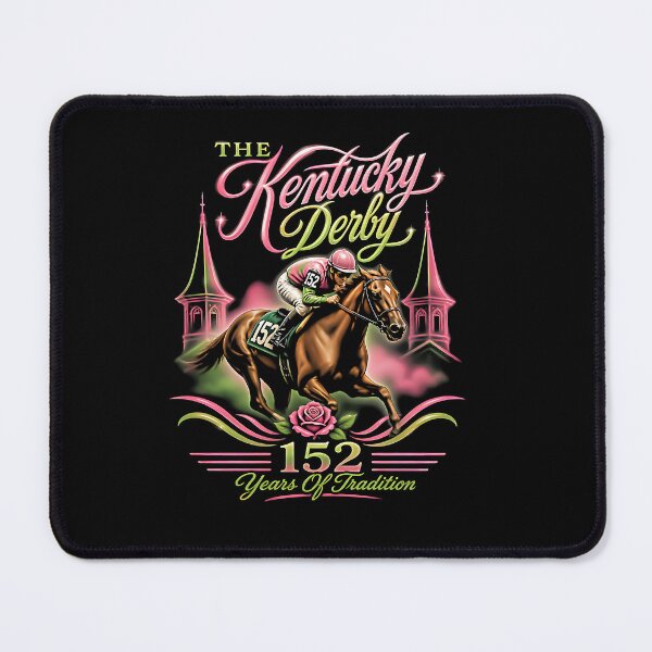 Item preview, Kentucky Derby Horse Racing 152 Years Tradition Pink Rose Vintage designed and sold by graphixpolash.