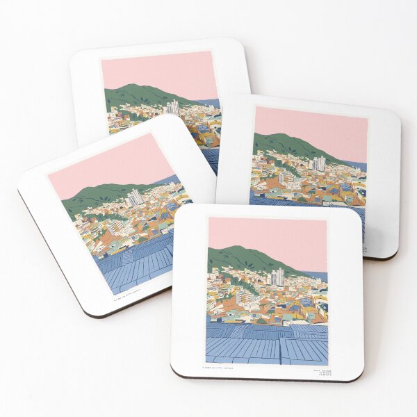 Item preview, Korea Gamcheon village illustration - Travels collection designed and sold by DANE_Projects.