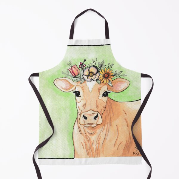 Item preview, Cow Jersey dairy Watercolor Green  designed and sold by Kyra Hillier Art.