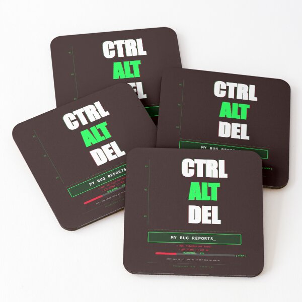 Item preview, CTRL ALT DEL My Bug Reports – Funny Programmer Glitch T-Shirt designed and sold by Mega-Shopping.