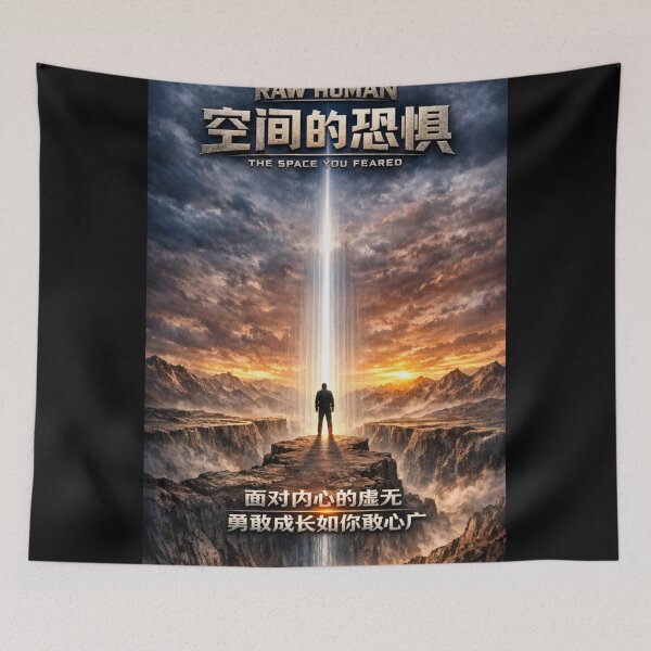 Item preview, Raw Human - The Space You Feared | Chinese Calligraphy Philosophy Art designed and sold by MarioZ137.
