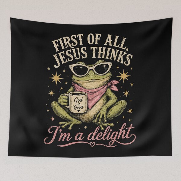 Item preview, First of All Jesus Thinks I'm A Delight Flog Frog Meme designed and sold by will freed18.
