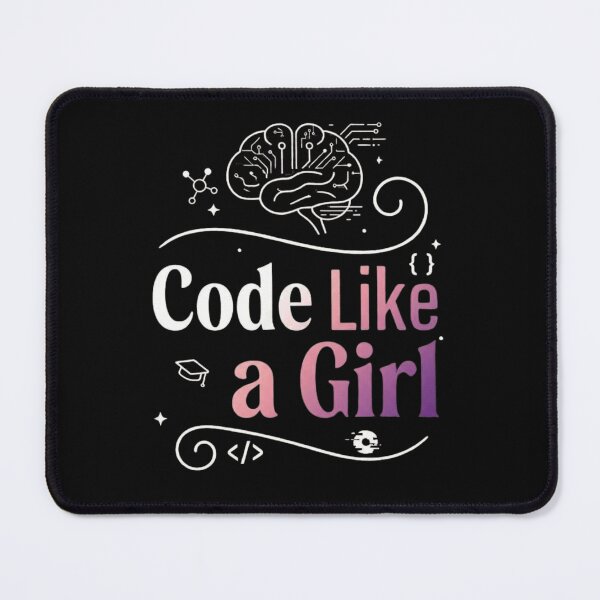 Item preview, Code Like a Girl Female Programmer Women in STEM designed and sold by Amr Darwish Graphic designer.