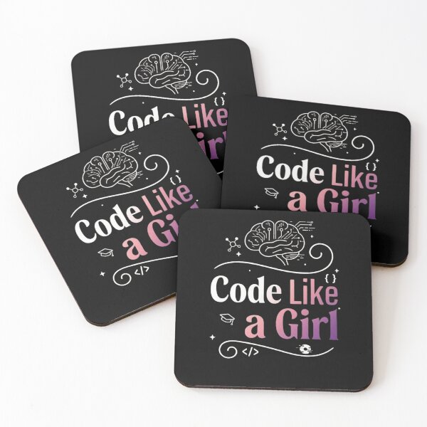 Item preview, Code Like a Girl Female Programmer Women in STEM designed and sold by Amr Darwish Graphic designer.