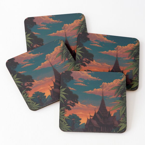 Item preview, Mystic Temple at Warm Sunset designed and sold by Peac7e.