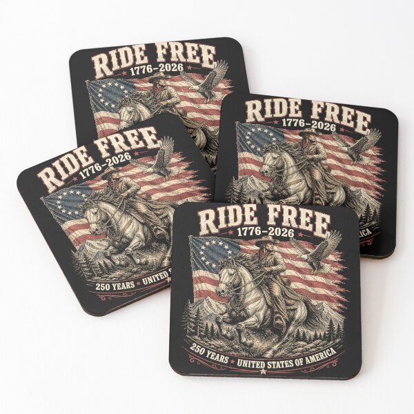 Item preview, Ride Free 1776–2026 250 Years USA Patriotic Cowboy Vintage designed and sold by will freed18.