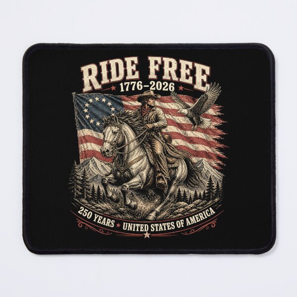 Item preview, Ride Free 1776–2026 250 Years USA Patriotic Cowboy Vintage designed and sold by will freed18.
