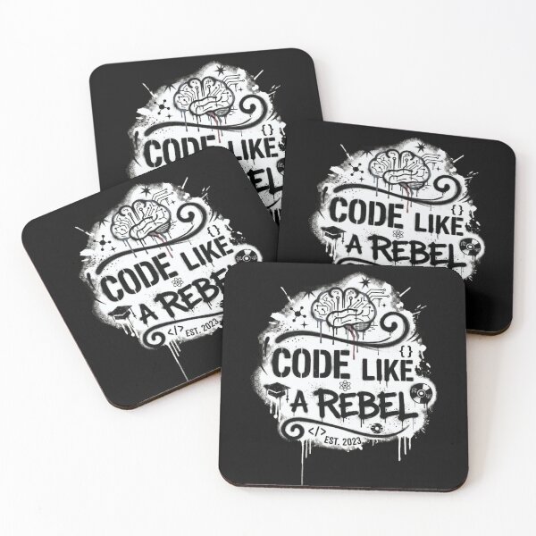 Item preview, Code Like a Rebel Graffiti Style Cyberpunk Programmer designed and sold by Amr Darwish Graphic designer.