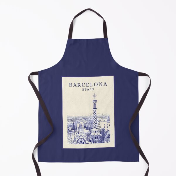 Item preview, Barcelona Spain Park Guell Gaudi Architecture Line Art Poster designed and sold by Sorcend.