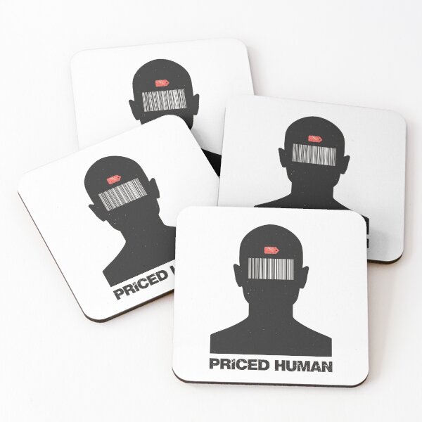 Item preview, Priced Human – Minimalist Consumerism Barcode Social Commentary Design designed and sold by PLUSHIWORLDtm.