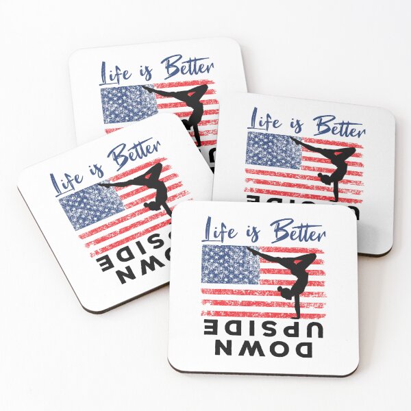 Item preview, Life Is Better Upside Down Gymnastics American Flag Patriotic designed and sold by jaygo.