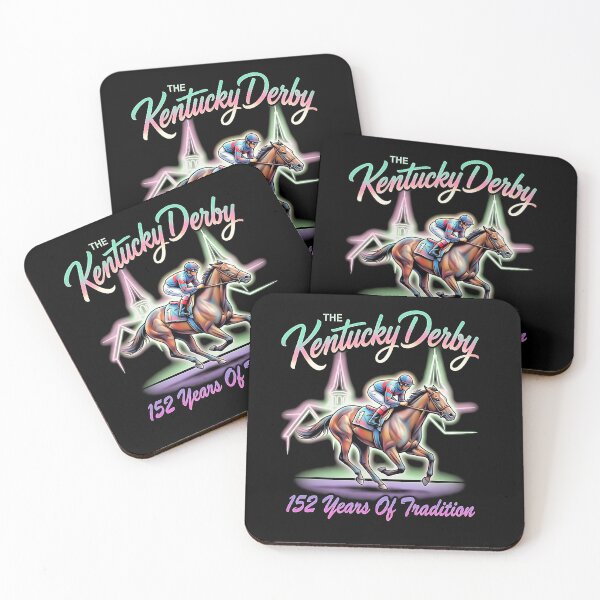 Item preview, Kentucky Derby Horse Racing Neon Retro 152 Years Tradition Jockey designed and sold by graphixpolash.