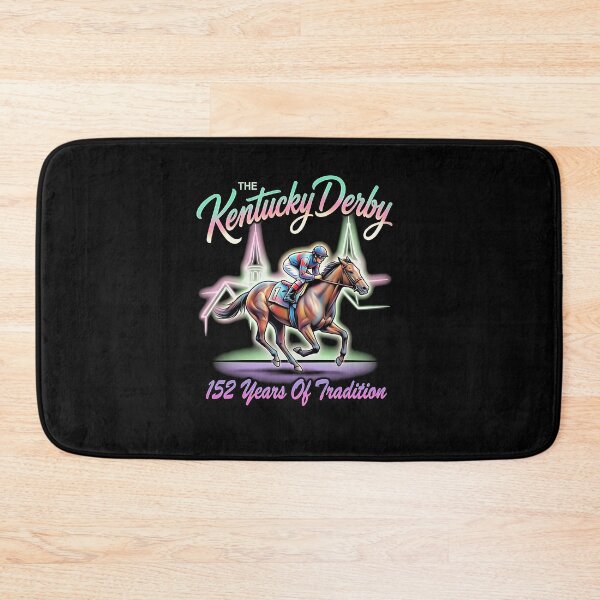 Item preview, Kentucky Derby Horse Racing Neon Retro 152 Years Tradition Jockey designed and sold by graphixpolash.