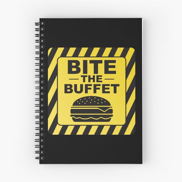 Item preview, Bite the Buffet Funny Food Pun Design – Burger Lover Humor Parody Sign designed and sold by WordPlayStudio.