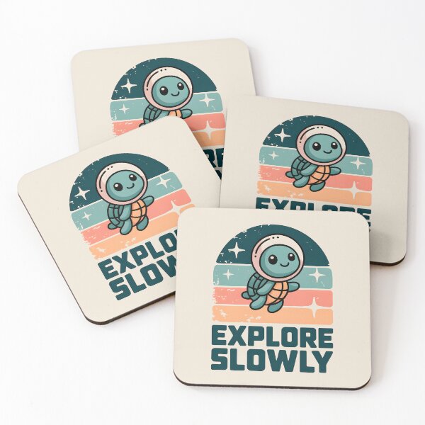 Item preview, Explore Slowly – Retro Space, Minimalist Astronaut Badge designed and sold by Montodesign.