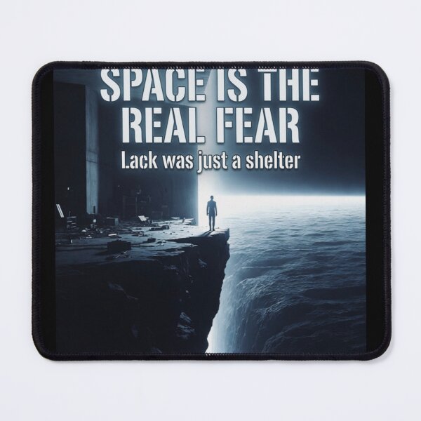 Item preview, Space Is The Real Fear - Lack Was Just A Shelter | Brutalist Philosophy Art designed and sold by MarioZ137.