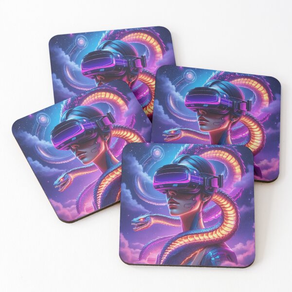 Item preview, Cosmic VR Awakening – Cyberpunk Surreal Art designed and sold by BigBrainPrints.