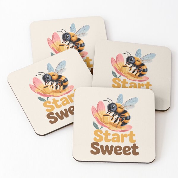 Item preview, Start Sweet – Minimalist Bee Morning, Cute Coffee Lover Gift designed and sold by Montodesign.