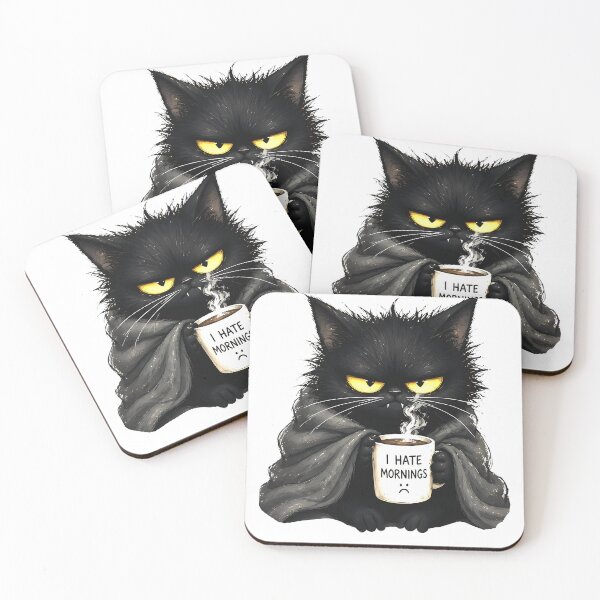 Item preview, Funny Morning Mood Cat designed and sold by OneArtDigital.