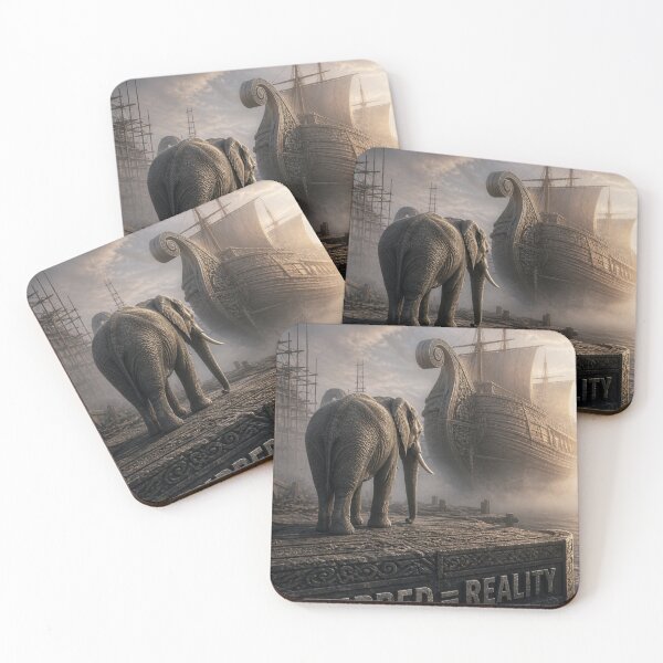 Item preview, Founder Shipped Reality Elephant Industrial Noir Art Print designed and sold by SavannaStrikes.
