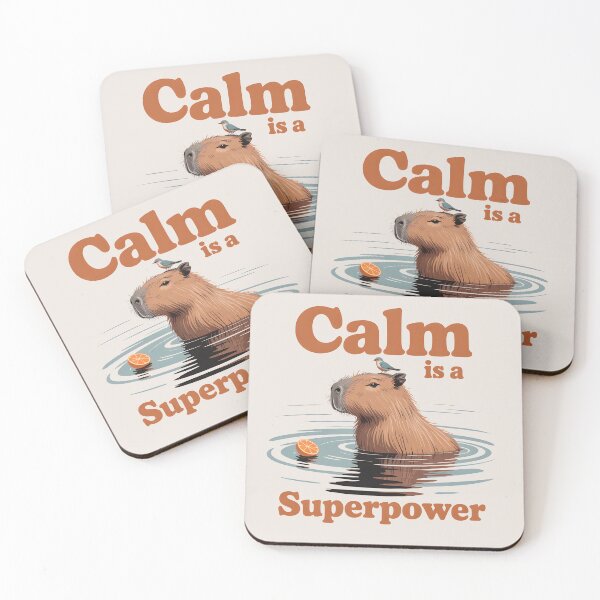 Item preview, Calm Is a Superpower – Minimalist Capybara, Zen Animal Lover Gift designed and sold by Montodesign.