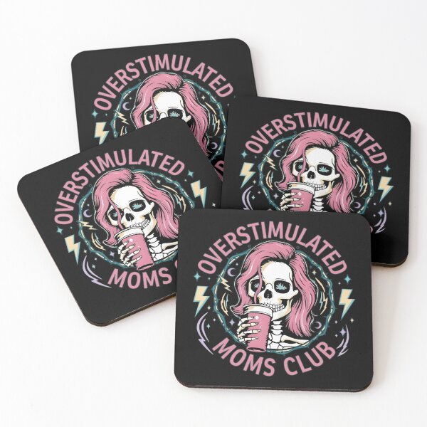 Item preview, Overstimulated Moms Club, Funny Skeleton designed and sold by toongstudio.