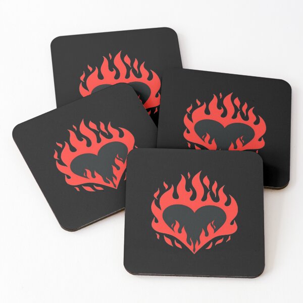 Item preview, Bold Flaming Heart Art – Fiery Love Symbol Design for Passion, Aesthetic Decor & Statement Style designed and sold by Bright Nest Studio.