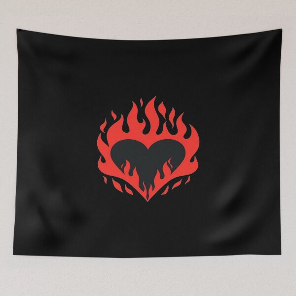 Item preview, Bold Flaming Heart Art – Fiery Love Symbol Design for Passion, Aesthetic Decor & Statement Style designed and sold by Bright Nest Studio.