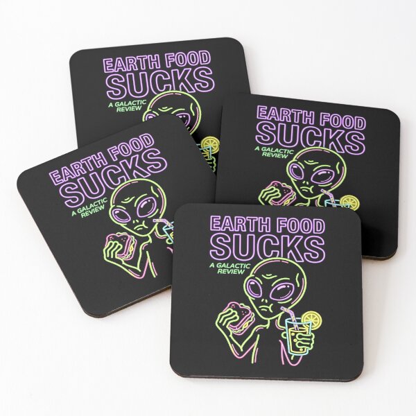 Item preview, Earth Food Sucks Alien Neon Review designed and sold by PixelQ.