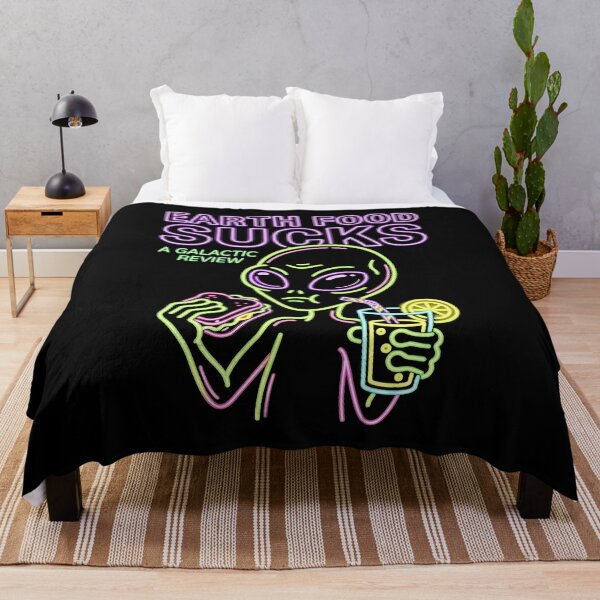 Item preview, Earth Food Sucks Alien Neon Review designed and sold by PixelQ.