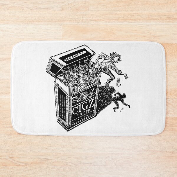 Item preview, woman climbing out of cigarette pack filled with smokers, quitting designed and sold by LisaHaney.