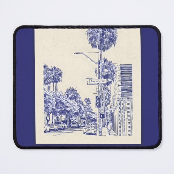 Item preview, California USA Beverly Hills Drive Vintage Line Art Poster designed and sold by Sorcend.