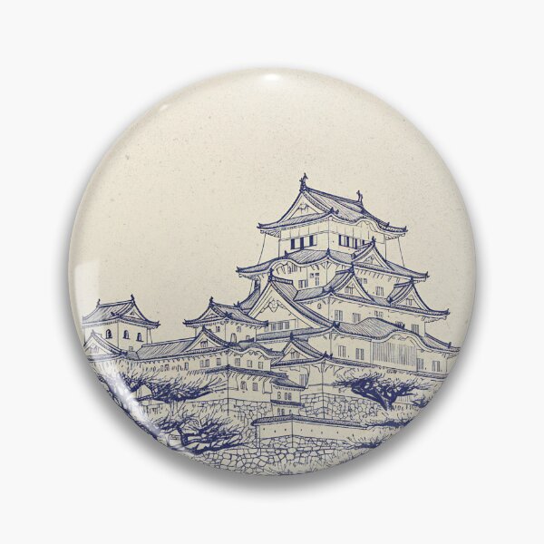 Item preview, Tokyo Japan Traditional Himeji Castle Vintage Line Art Poster designed and sold by Sorcend.