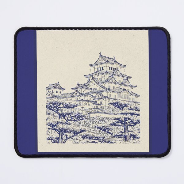 Item preview, Tokyo Japan Traditional Himeji Castle Vintage Line Art Poster designed and sold by Sorcend.