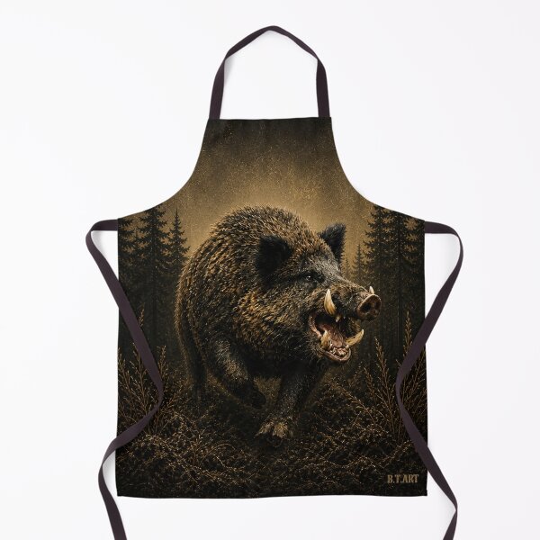 Item preview, Wild Boar – Fierce Forest Animal, Vintage Hunting Wildlife Art designed and sold by TammyHunterArt.