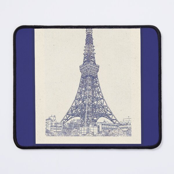 Item preview, Tokyo Tower Japan Vintage Landmark Skyline Line Art Poster designed and sold by Sorcend.