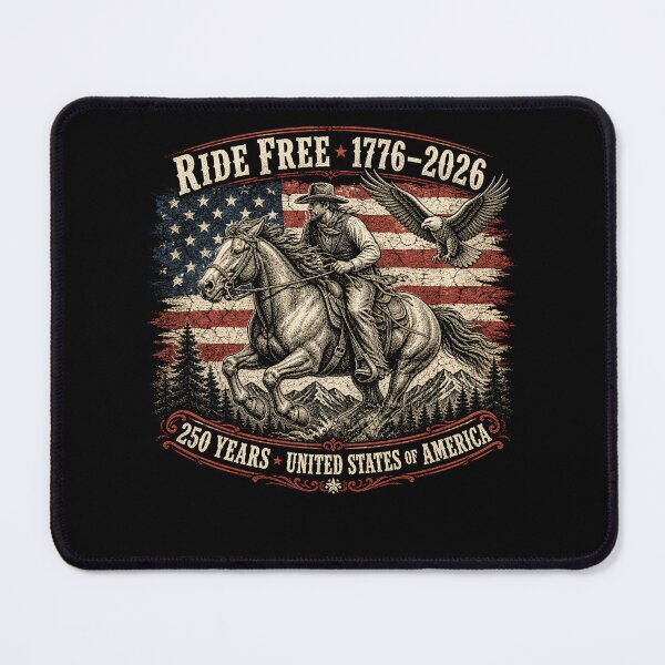 Item preview, Ride Free 1776–2026 250 Years USA Patriotic Cowboy designed and sold by will freed18.