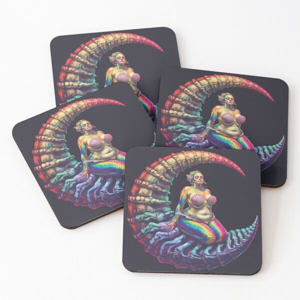 Item preview, Rainbow Crescent Moon Mermaid Line Art designed and sold by Firas Aljazzar.